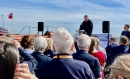 Father Robert blessing the new inshore lifeboat at Eastbourne